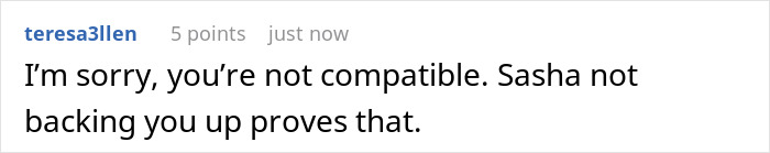 Screenshot of a social media comment discussing incompatibility related to an extremely religious lady&rsquo;s mission to convert.