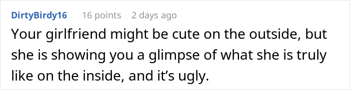 Screenshot of a Reddit comment discussing a woman demanding her swimmer boyfriend resemble her friend&rsquo;s partner.