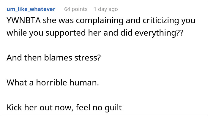 Text conversation showing a user advising to end an ex-house drama relationship due to unfair treatment and lack of guilt.