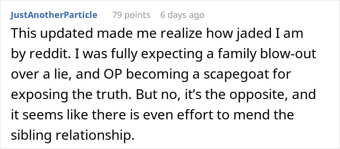 Reddit comment reflecting on a simple Venmo search revealing a fianc&eacute;e&rsquo;s fabricated past including widow status.