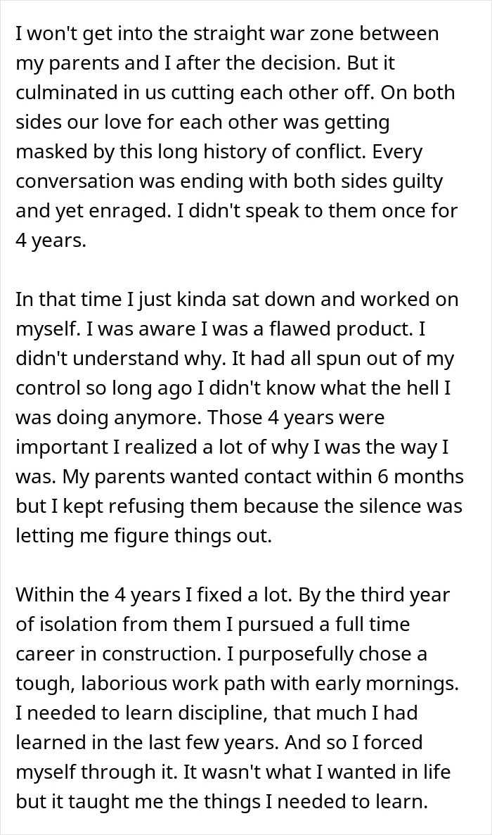 Text excerpt from a personal story about family conflict and self-improvement by a dad reflecting on his children’s failures. Text excerpt from a personal story about family conflict and self-improvement by a dad reflecting on his children’s failures.