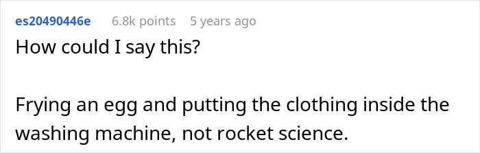 Screenshot of a Reddit comment about a man avoiding chores before moving from mom&rsquo;s house into his girlfriend&rsquo;s place.