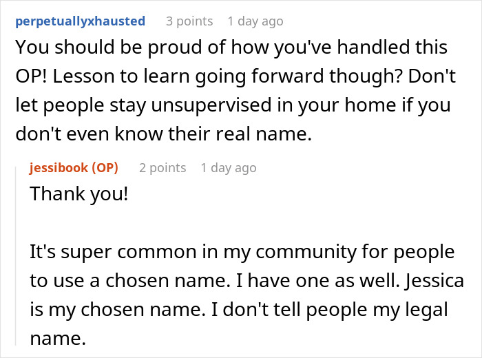 Reddit conversation about woman letting friend stay during surgery recovery, returning to filthy house and car driven 1,100 miles. - 80