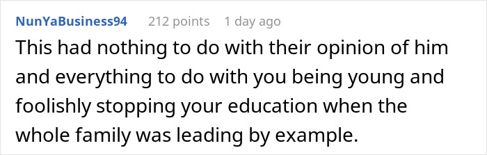 Comment on social media discussing disowned woman watching rich siblings thrive while she struggles at 55.