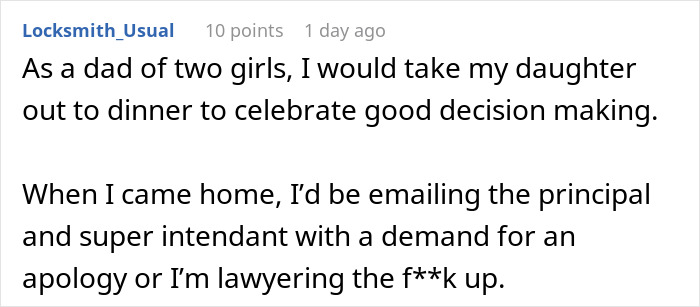 Commenter shares anger over teacher ignoring daughter's emergency, highlighting mom's struggle to contain rage in a school dispute.