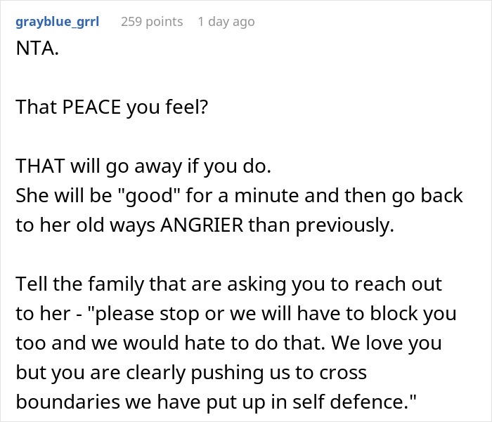 Comment discussing peace lost due to evil lady’s mistreatment and family conflict after hospital incident. Comment discussing peace lost due to evil lady’s mistreatment and family conflict after hospital incident.