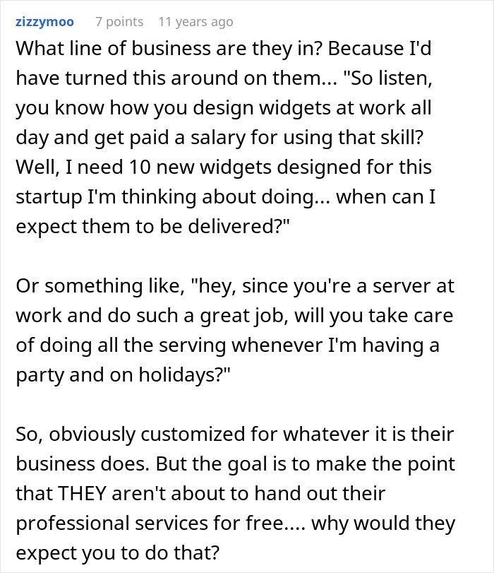 Text excerpt showing a woman refusing to risk her new career by giving free advice and seeing friends&rsquo; true colors.