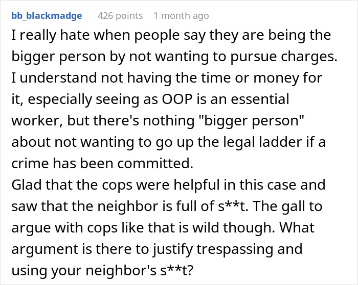 Neighbors caught secretly using family's backyard without permission after constant complaints about the yard.