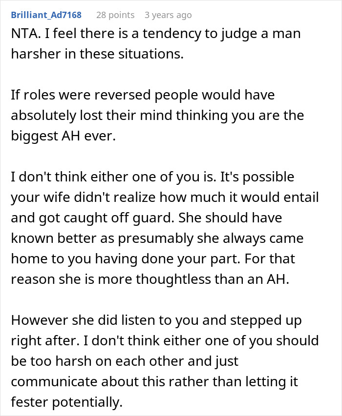 Man Annoyed After Wife Struggles With Being SAHM For 3YO, As He Did It For 25 Years With 4 Kids