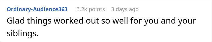 Reddit comment expressing relief that situations improved for a 20-year-old burned out from managing chores and school.