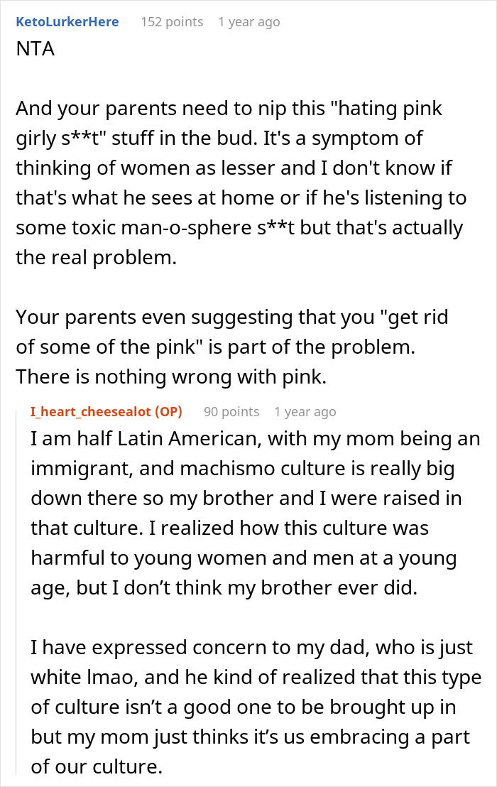 Comment discussing sister refusing to drive ungrateful brother who trashed her girly car and won&rsquo;t get his own license.