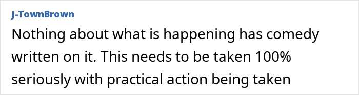 Commenter J-TownBrown expresses that the situation must be taken seriously and is not comedic, responding to Michael Che's SNL joke about ICE. Commenter J-TownBrown expresses that the situation must be taken seriously and is not comedic, responding to Michael Che's SNL joke about ICE.