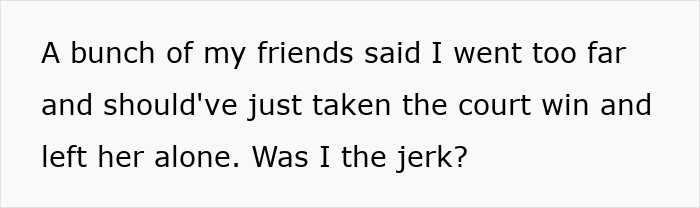 Text post showing a discussion about going too far after a YouTuber lies about ex for clout and faces legal consequences.