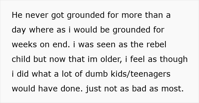 Text about childhood punishments and feeling like a rebel, relating to daughter getting a DNA test conflict with mom opposition Text about childhood punishments and feeling like a rebel, relating to daughter getting a DNA test conflict with mom opposition
