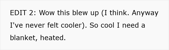 Screenshot of social post text saying it blew up and I need a heated blanket Screenshot of social post text saying it blew up and I need a heated blanket