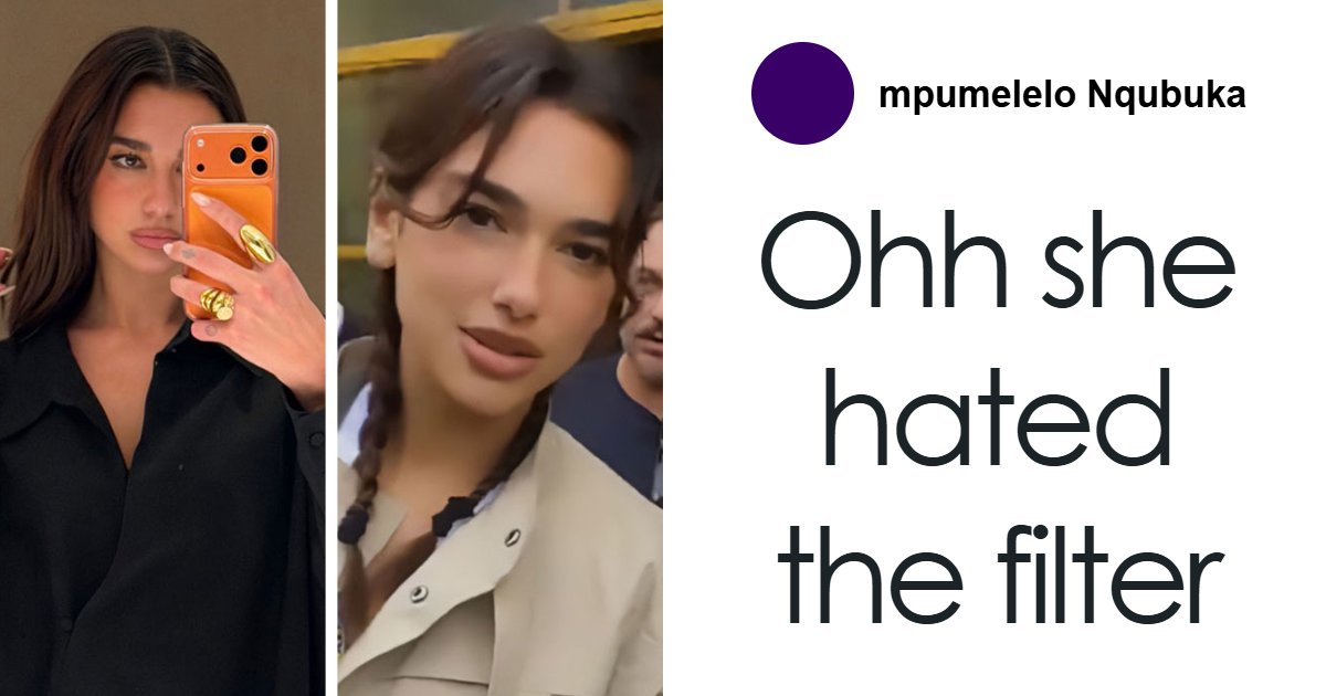 Dua Lipa Left Utterly Stunned After South African Fan Uses Filter On Selfie With Her