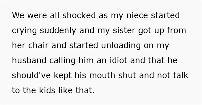 Family shocked as guy says wrong thing about late brother-in-law at Thanksgiving, upsetting kids and causing tension.
