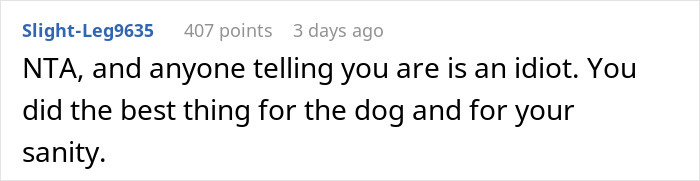 Comment from a woman unable to handle her ex’s dog, threatening to take it to a shelter while he remains passive. Comment from a woman unable to handle her ex’s dog, threatening to take it to a shelter while he remains passive.