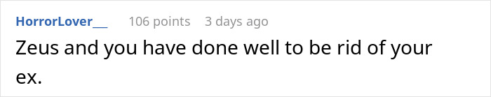 Screenshot of a Reddit comment discussing a woman who can’t handle her ex’s dog and threatens to take it to a shelter. Screenshot of a Reddit comment discussing a woman who can’t handle her ex’s dog and threatens to take it to a shelter.