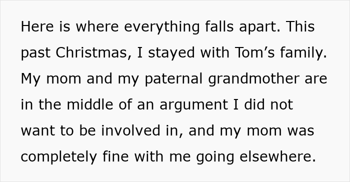 Text excerpt about a woman&rsquo;s shocking family Christmas discovering she&rsquo;s engaged to her first cousin.