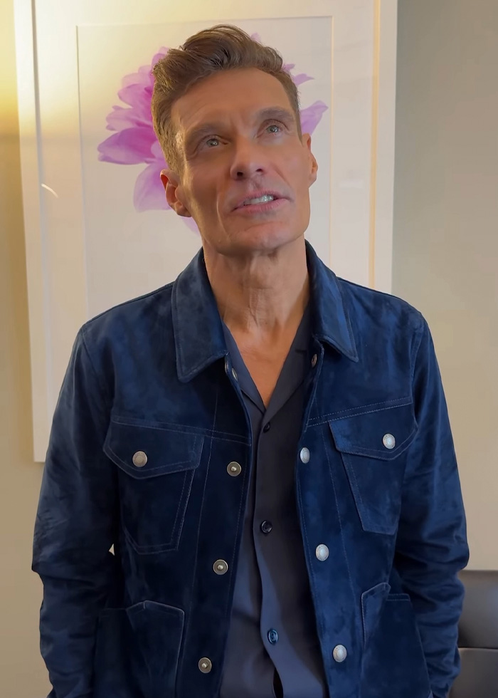 Ryan Seacrest with an extremely skinny face look, highlighting a growing Hollywood trend in celebrity appearances.