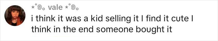Comment on a viral Vinted listing, describing a Dior handbag as cremated and mentioning someone might have bought it.
