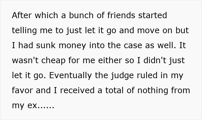 Text excerpt about YouTuber lying for clout, losing fame, followers, and money after legal battle over ex.