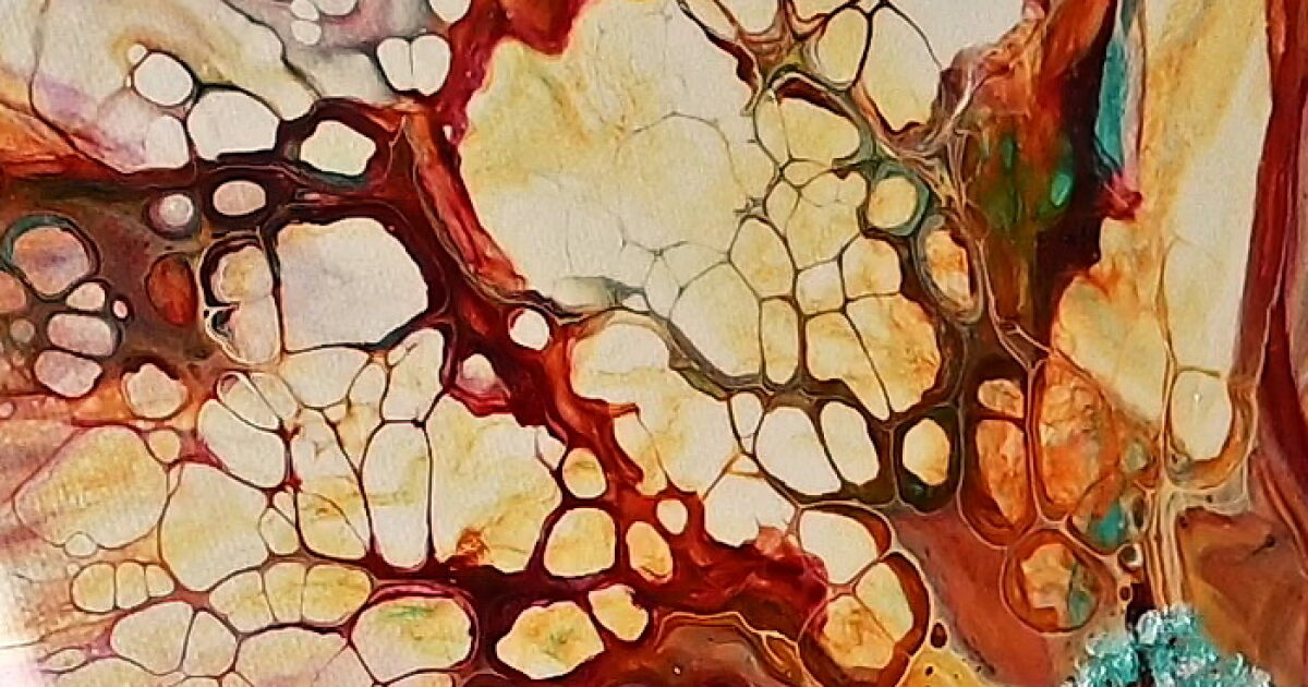 Acrylic Pouring Bloom Blowout