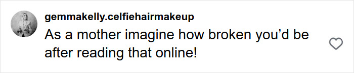 Comment by user gemmakelly.celfiehairmakeup expressing concern about the impact of Victoria Beckham dance footage online.