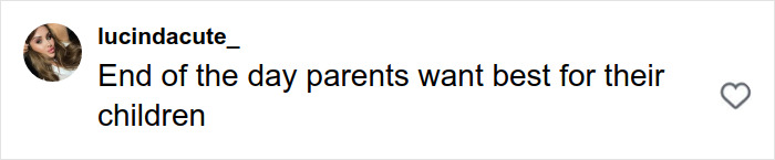 Comment on social media discussing parents wanting the best for their children related to Victoria Beckham footage controversy.