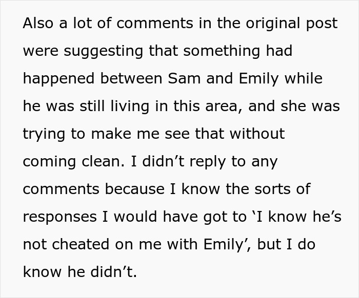 Text from a woman explaining fabricated cheating evidence to convince a friend to end her relationship, plan backfiring.