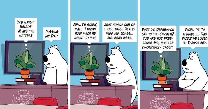 This Artist Makes Relatable Comics About Everyday Life Starring Bello Bear (30 Pics)