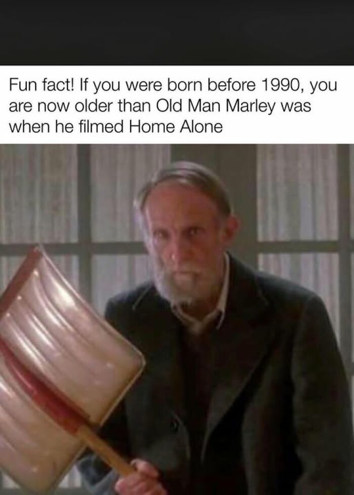 Older man from Home Alone holding snow shovel illustrating people breaking their brain trying to understand what they read.