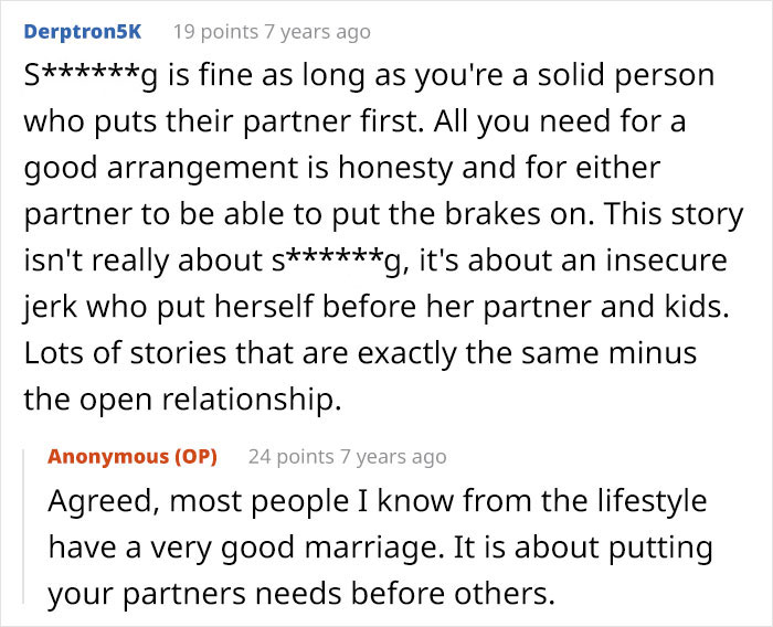 Screenshot of a forum discussion about relationships and honesty in partnerships, highlighting trust issues and evidence in court.