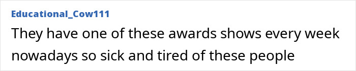 Audience member expressing frustration about arrogant stars leaving early and smoking at tables during the 2026 Golden Globes chaos.