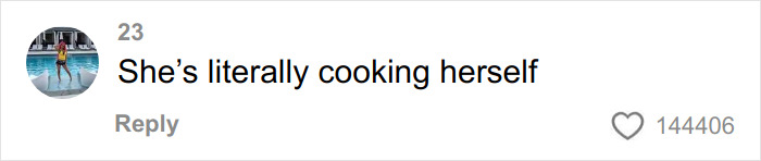 Comment reading she&rsquo;s literally cooking herself expressing reaction to woman&rsquo;s video about toasted skin syndrome from heating pad use