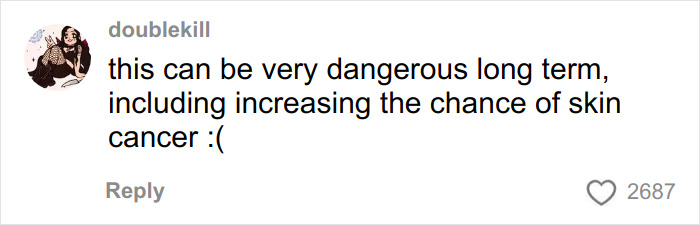 Comment warning about the dangers of toasted skin syndrome and the increased risk of skin cancer from heating pad use.
