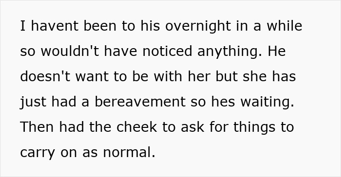 Text message revealing a woman&rsquo;s casual boyfriend has a piece on the side during their 3-year situationship.