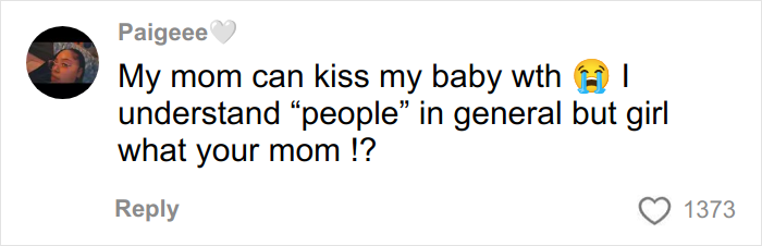 Social media comment about a woman&rsquo;s gentle reminder for grandma to not kiss her baby going viral with millions of views.