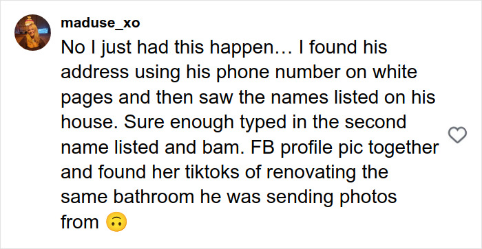 Screenshot of a social media post describing how a single woman uncovers surprising details after matching with the perfect guy on Hinge.
