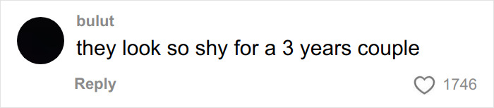 Comment about a shy couple from user bulut with 1746 likes on a social media post discussing a Golden Globes fight.