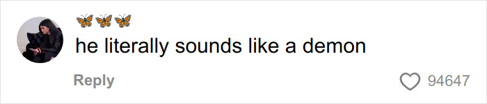 Comment saying he literally sounds like a demon, shared in support of Firerose's disturbing accusations against Billy Ray Cyrus.
