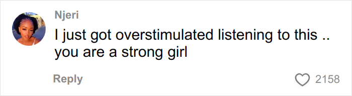 Comment on social media from a woman sharing why she has 7 parents, with 2158 likes expressing support.