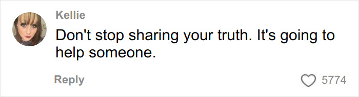 Comment from Kellie encouraging sharing the truth amid Firerose's bombshell audio supporting accusations against Billy Ray Cyrus.