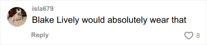 User comment on social media post, discussing influencer&rsquo;s new cubic jeans trend and sparking debate online.