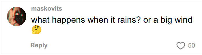 Comment on social media questioning the practicality of new cubic jeans, sparking debate among users.