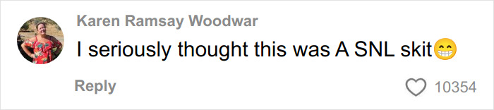 Social media comment reacting humorously to influencer's new cubic jeans sparking debate across platforms.