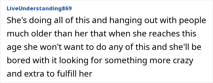 Comment about Kim Kardashian’s daughter North West interacting with adults, criticizing the age gap and behavior. Comment about Kim Kardashian’s daughter North West interacting with adults, criticizing the age gap and behavior.