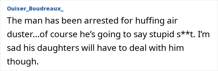 Comment discussing a Little Rascals star turned Catholic extremist living in poverty after arrest, expressing concern for his daughters. Comment discussing a Little Rascals star turned Catholic extremist living in poverty after arrest, expressing concern for his daughters.