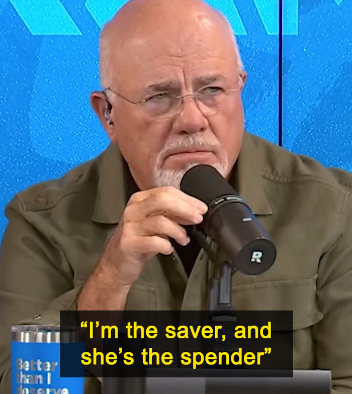 Financial expert discussing a guy hiding real net worth from wife during a recorded podcast session.